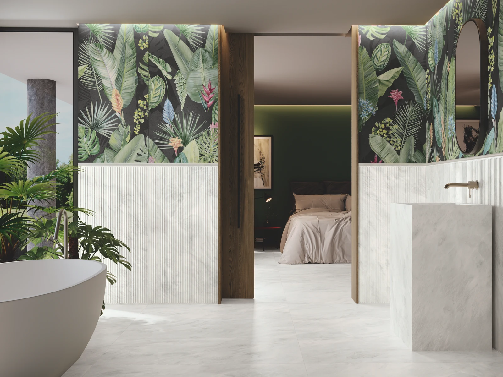 אריח פורצלן דמוי שיש לבן מבריק 120/120 מלוטש