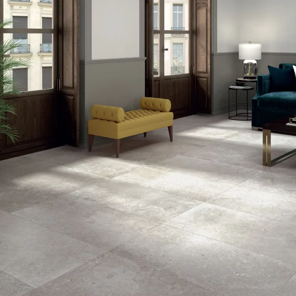 אריח גרניט פורצלן דמוי אבן בגוון אפור בגימור מט 120×60 – תוצרת ספרד