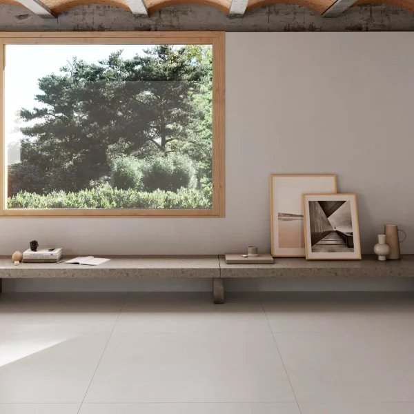 אריח גרניט פורצלן דמוי אבן בגוון קרם בגימור מט 120×120 – תוצרת ספרד