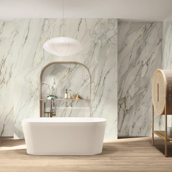 ריצוף ענק שיש ערבסקטו מבריק מלוטש 120/120 אלגנטי