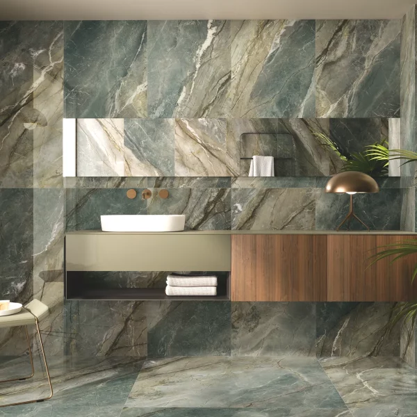 ריצוף וחיפוי פורצלן שיש אמרלד ירוק 60/120 מט 3D