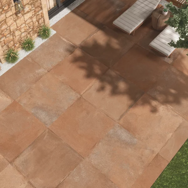 ריצוף חמרה כפרי אנטי סליפ 120/120 אריח גינה ענק