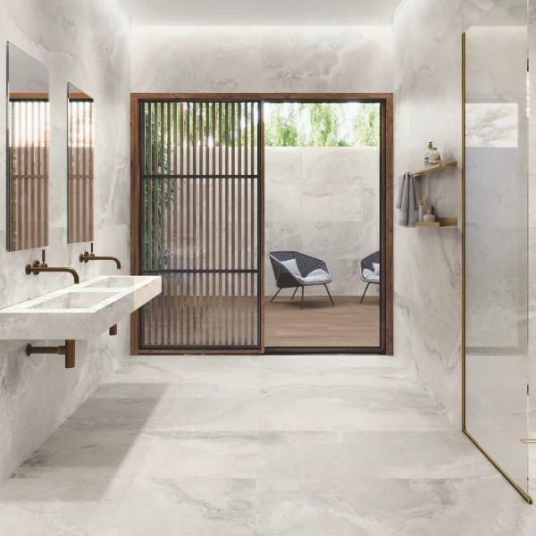 אריחי אבן לבנה פנים 60/120 ריצוף קלאסי ונקי