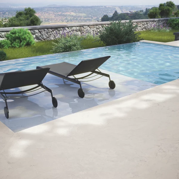 פורצלן אנטי סליפ גוון אבן פנינה 90/90 למרפסות