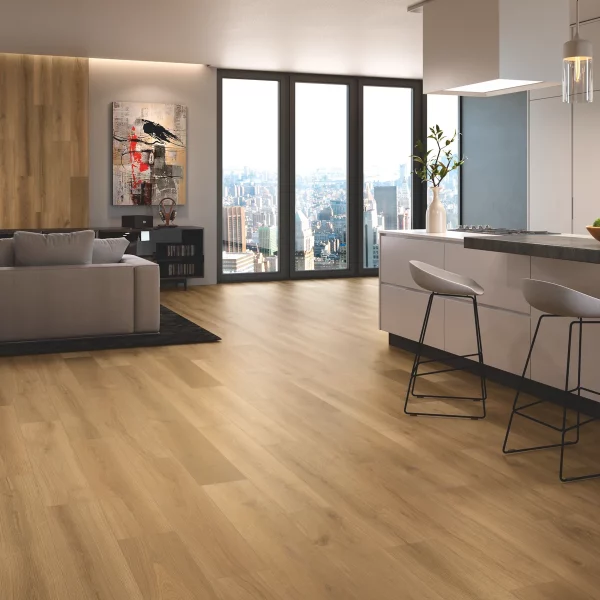 אריחי פרקט גוון דבש 20/120 פורצלן מנוסר עיצוב טבעי