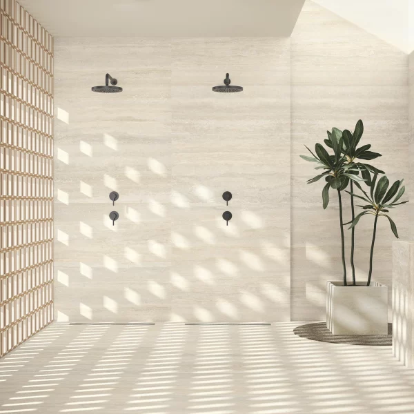 חיפוי קיר דמוי שיש לבן מט 60/120 למראה נקי ואלגנטי