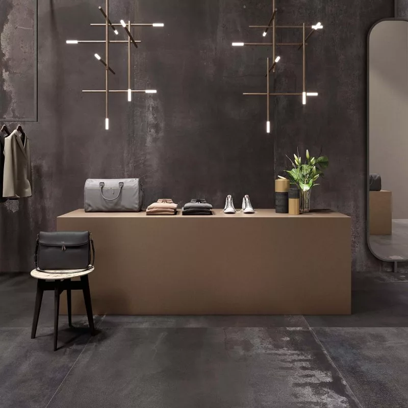 אריח מדוקק פורצלן 280×120 גימור מט במראה בטון תעשייתי – תוצרת איטליה