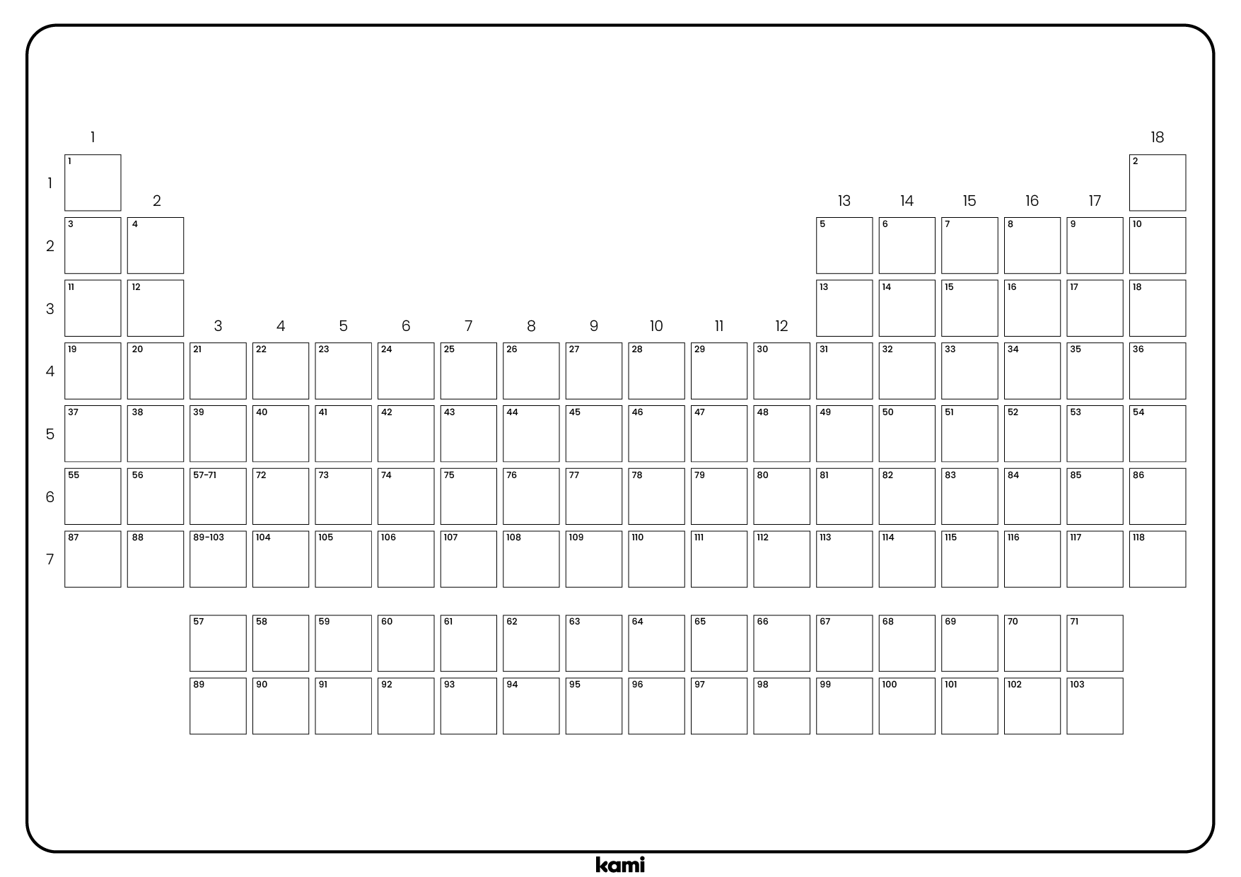 Periodic Table Blank For Teachers