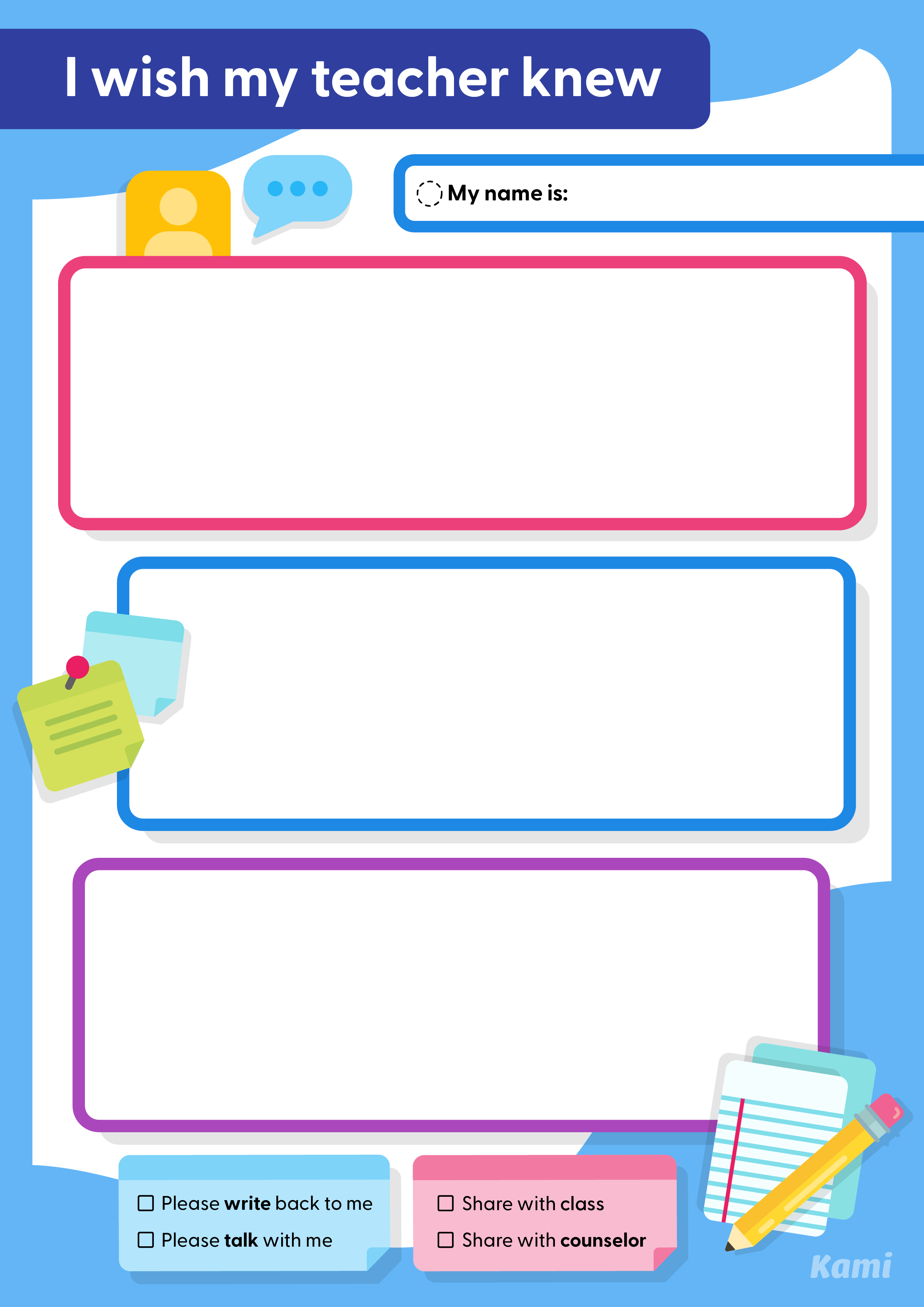 Teacher All About Me Template Free