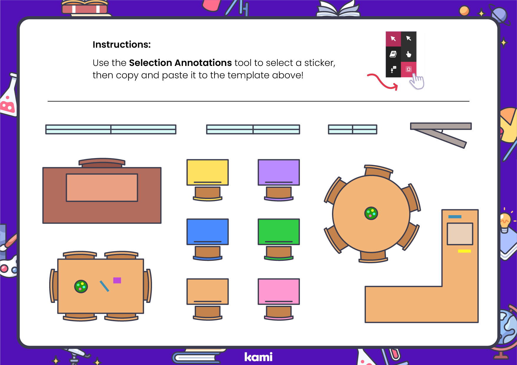 A map for your classroom with a fun interactive design.