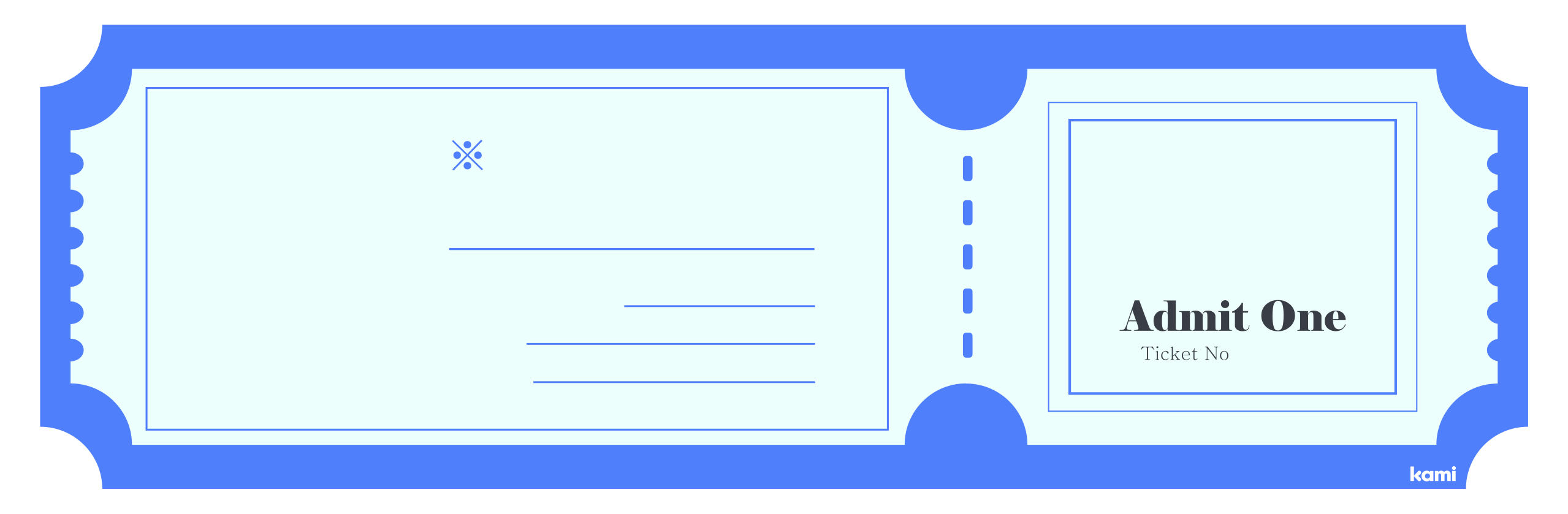 Movie Ticket Template Blue Blank For Teachers Perfect For Grades