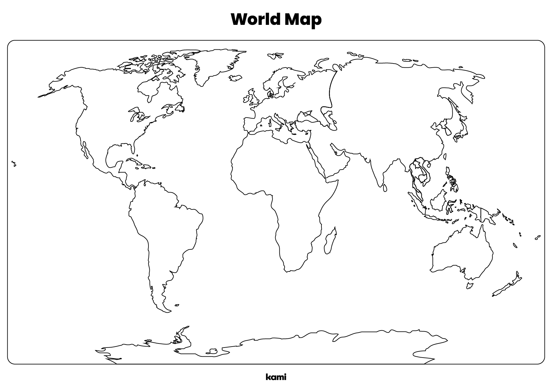 World Map Worksheet for Teachers | Perfect for grades 10th, 11th, 12th ...