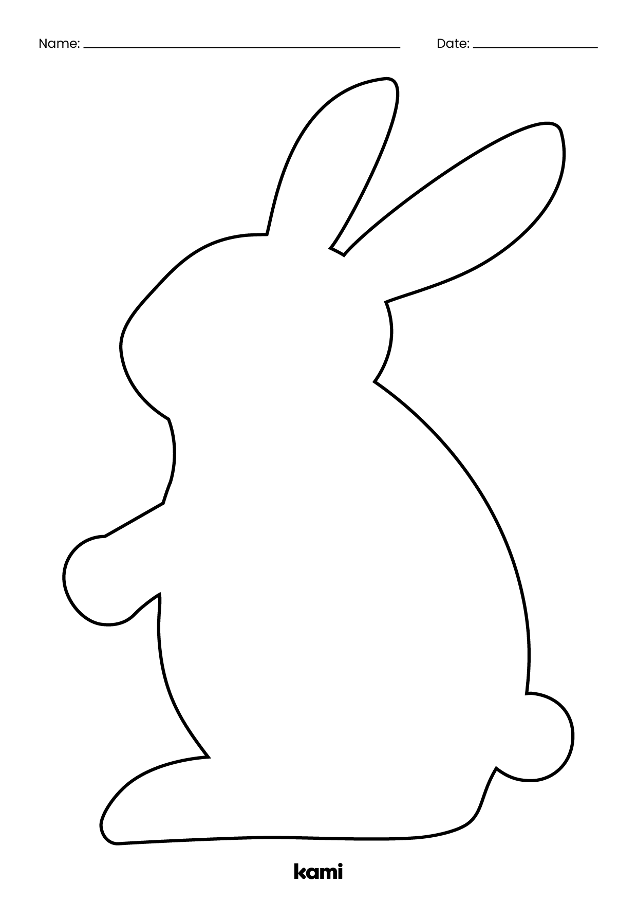 bunny template easter