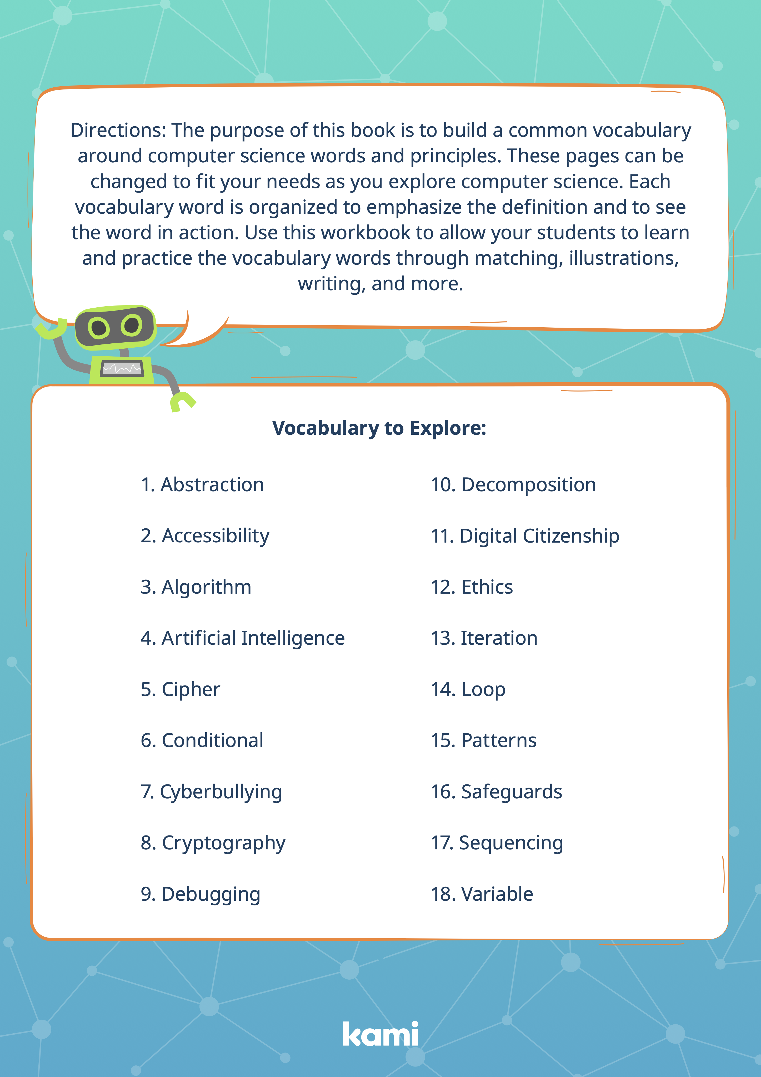 Unlock the world of computer science with our interactive 17-page vocabulary workbook!