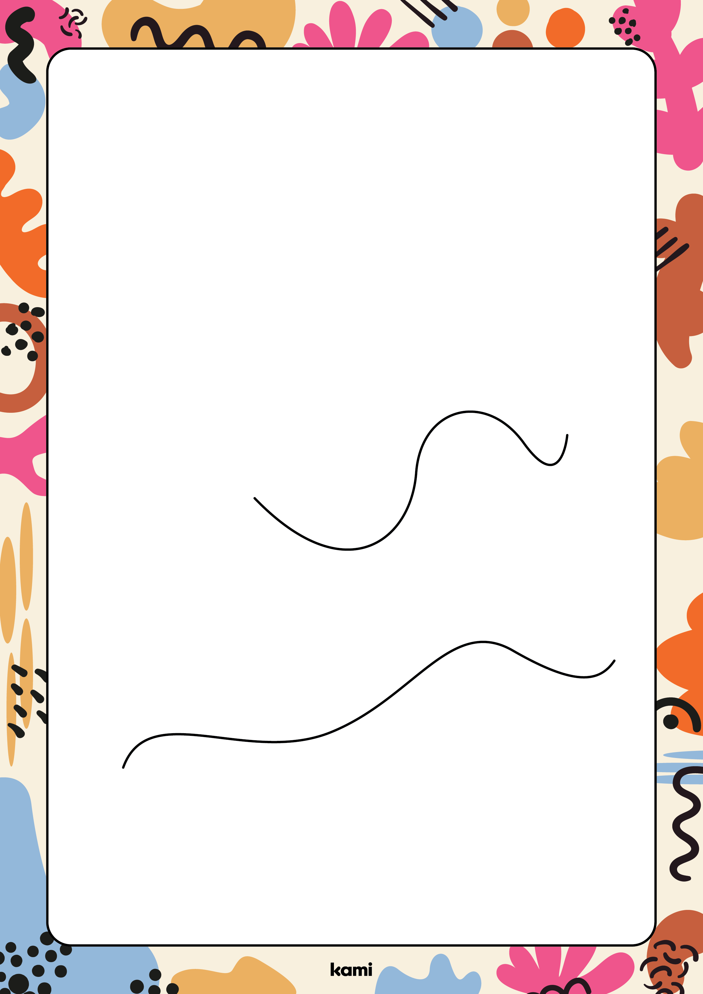 colorful mustache border