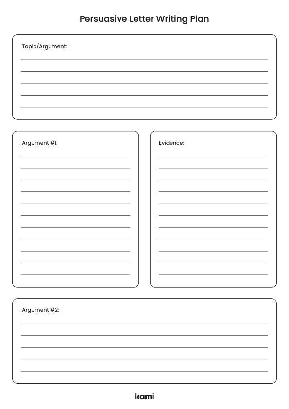 A template for essay writing with a portrait design.