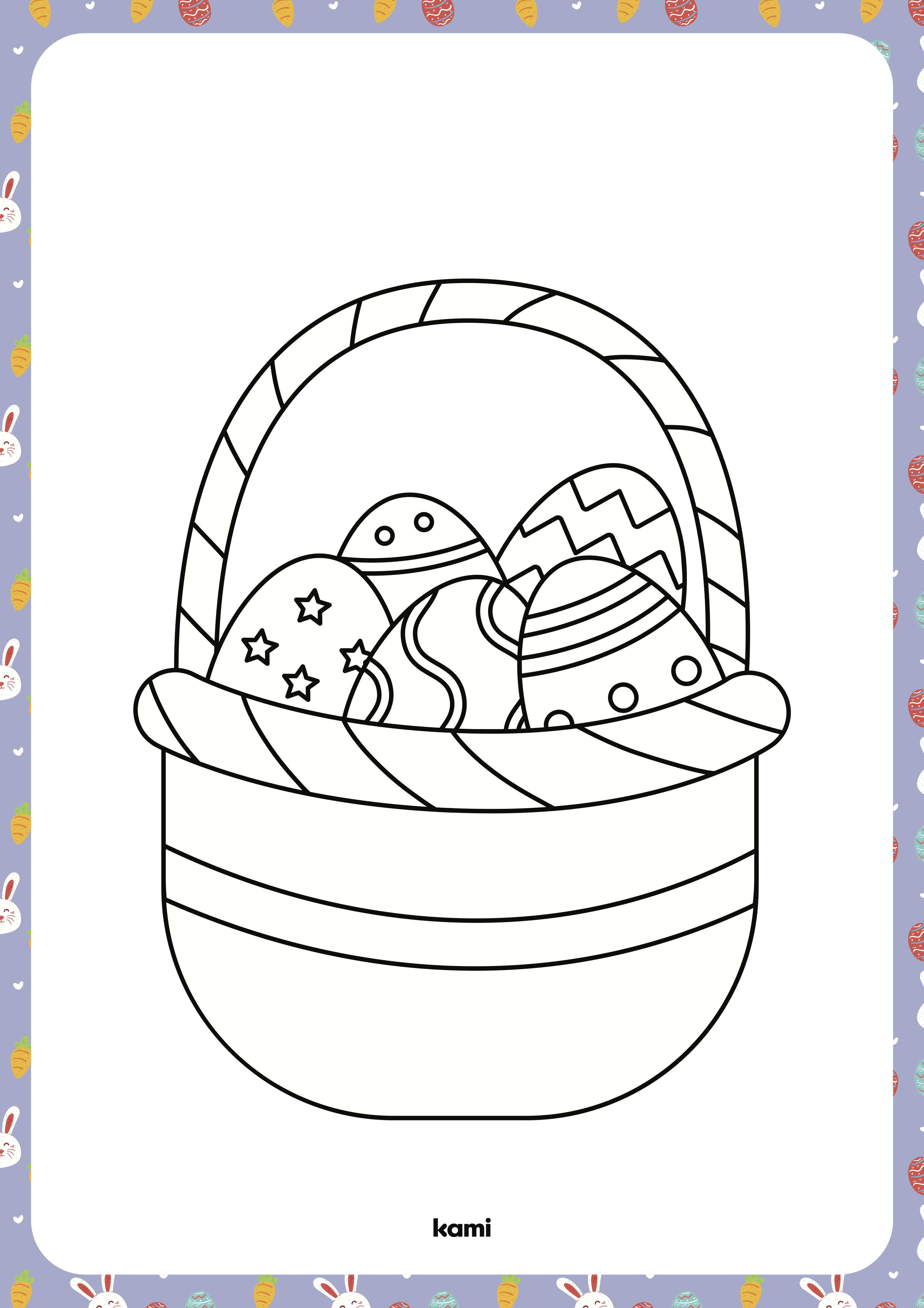 easter basket coloring sheets