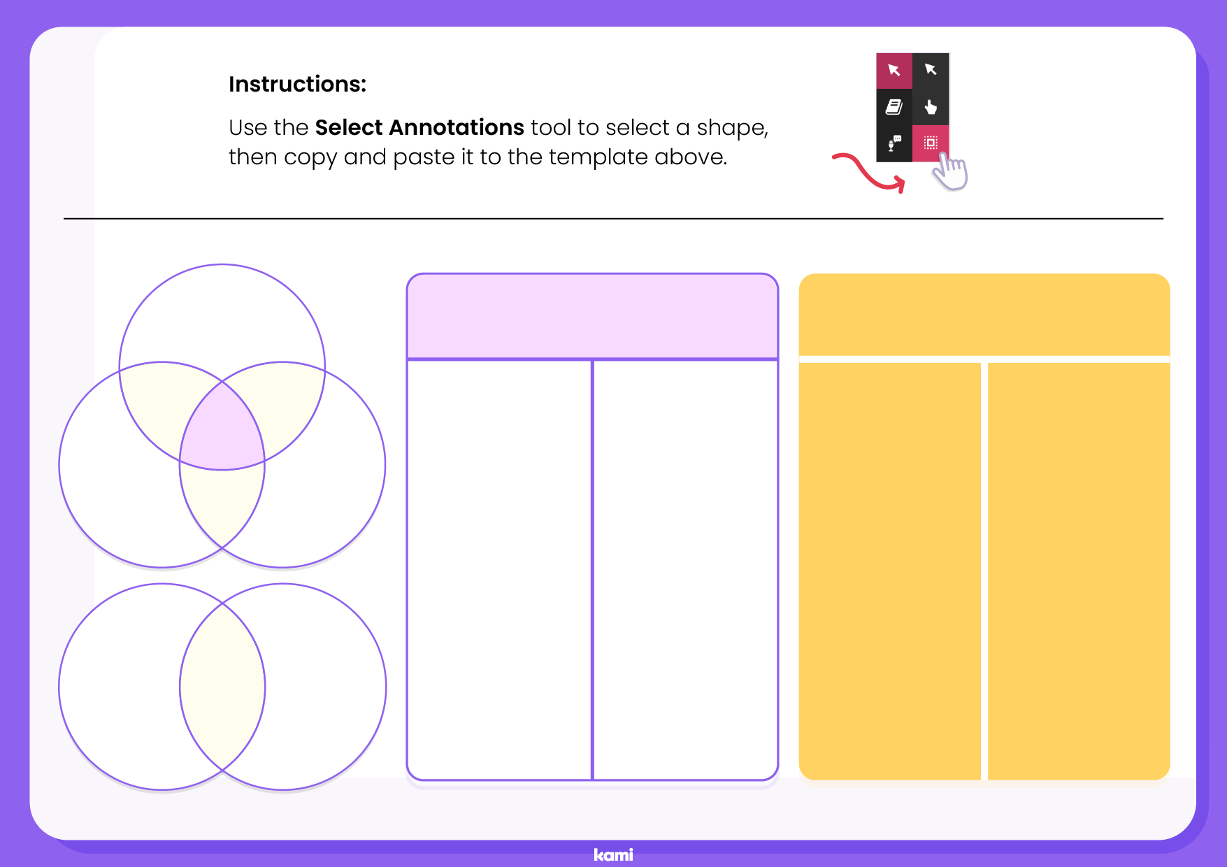 A graphic organizer for all grades with a do it yourself design.