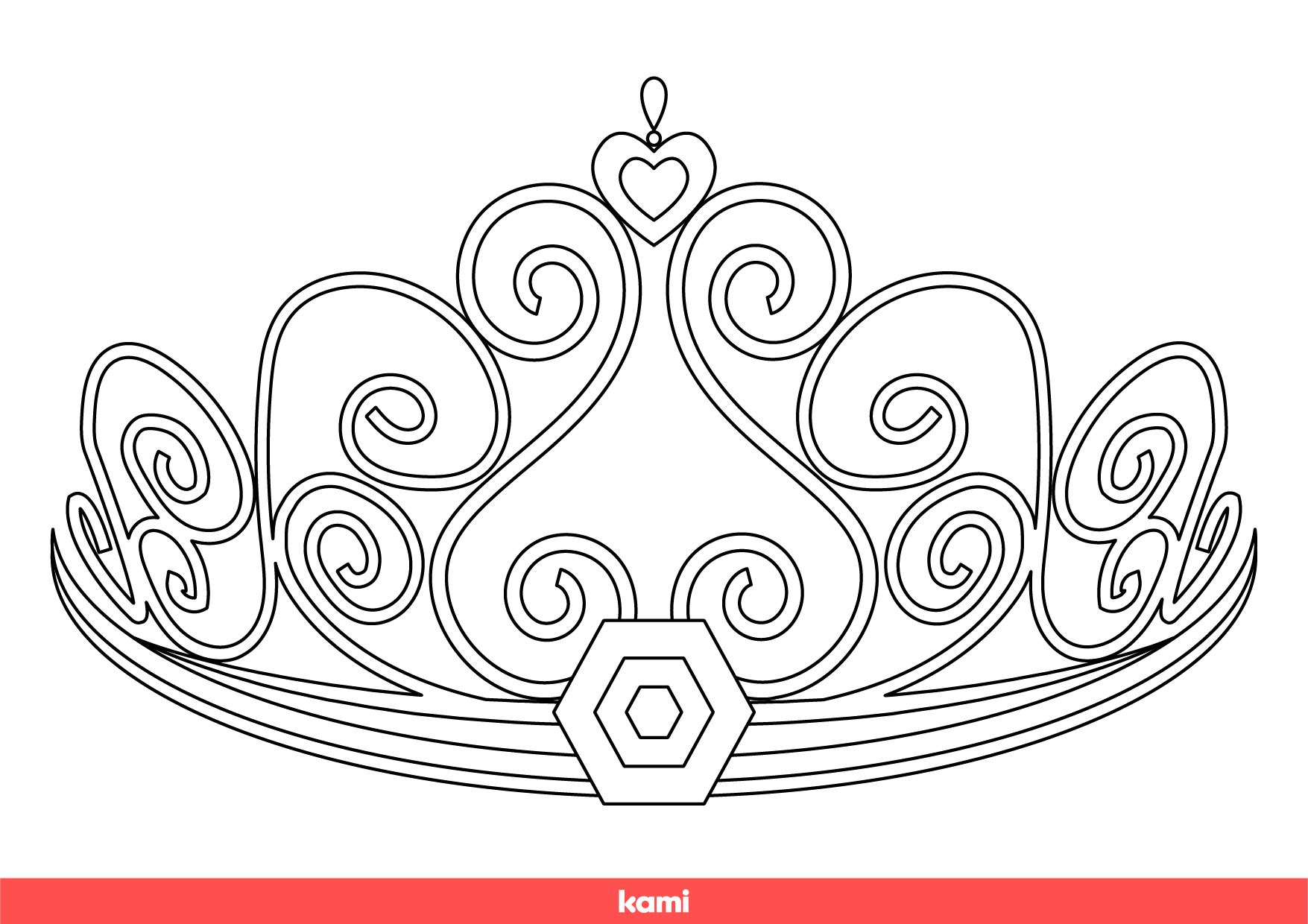 princess crown coloring page