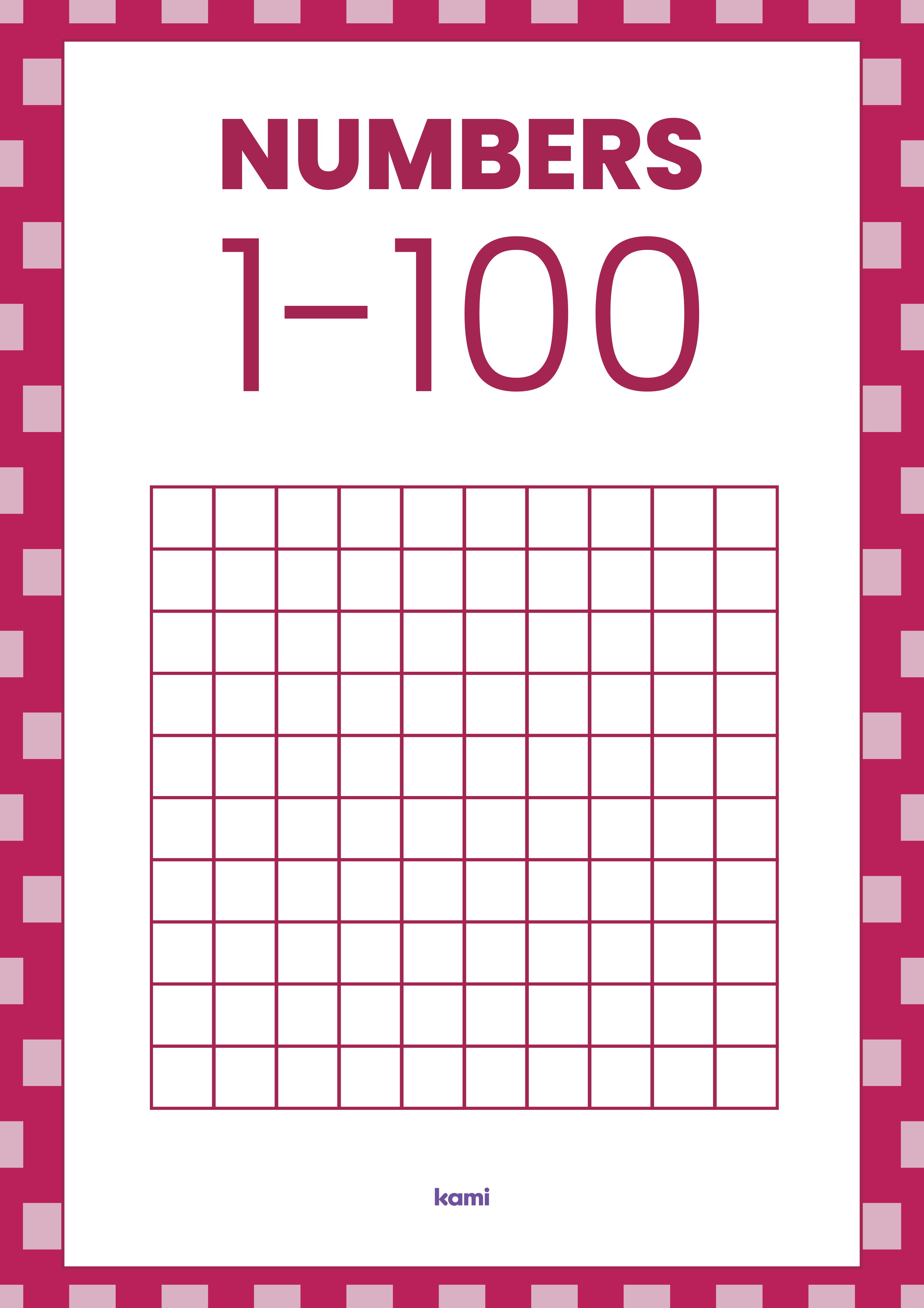 blank 100 chart