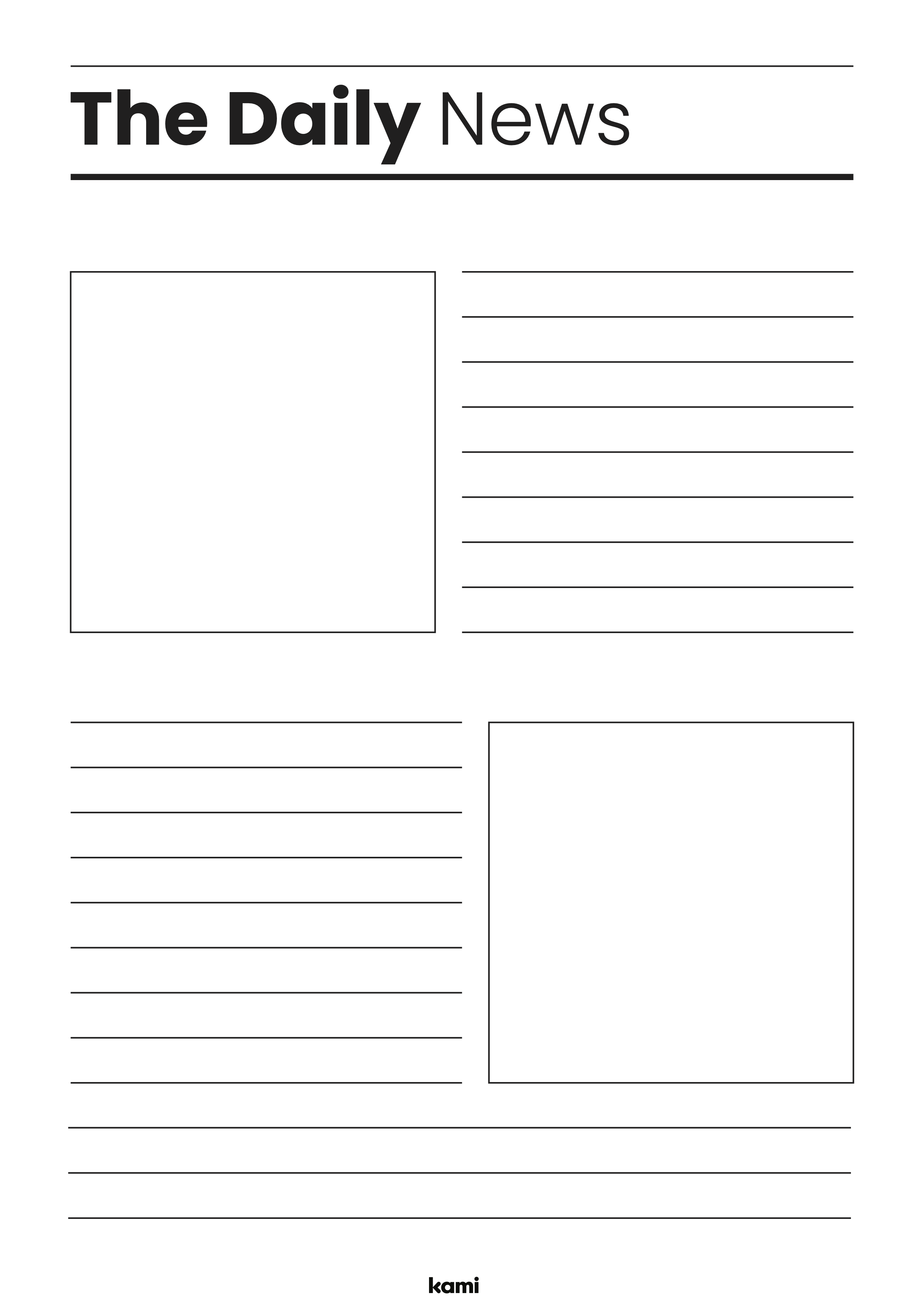 newspaper paper template