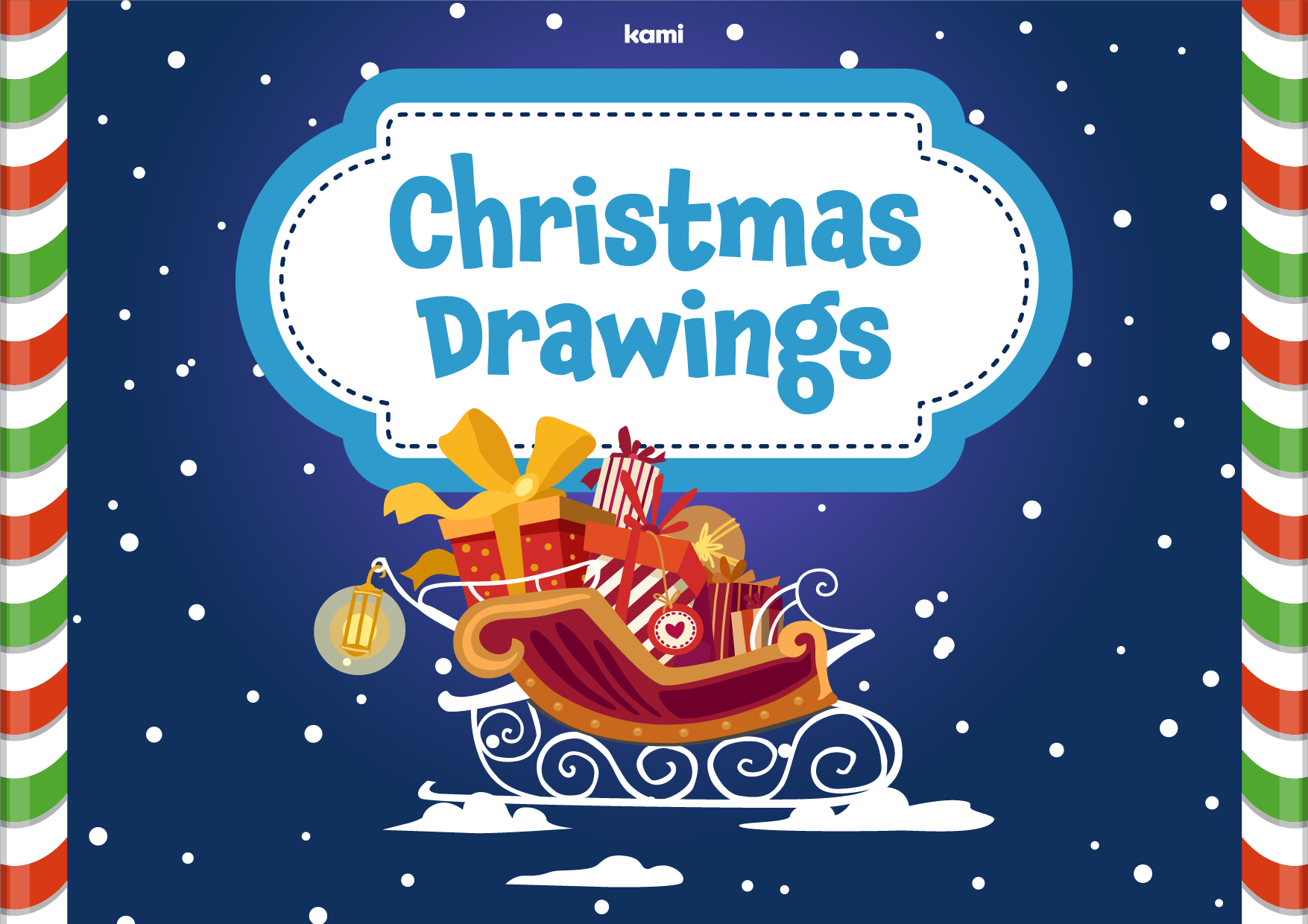 A pack for practising drawings with a Christmas design.