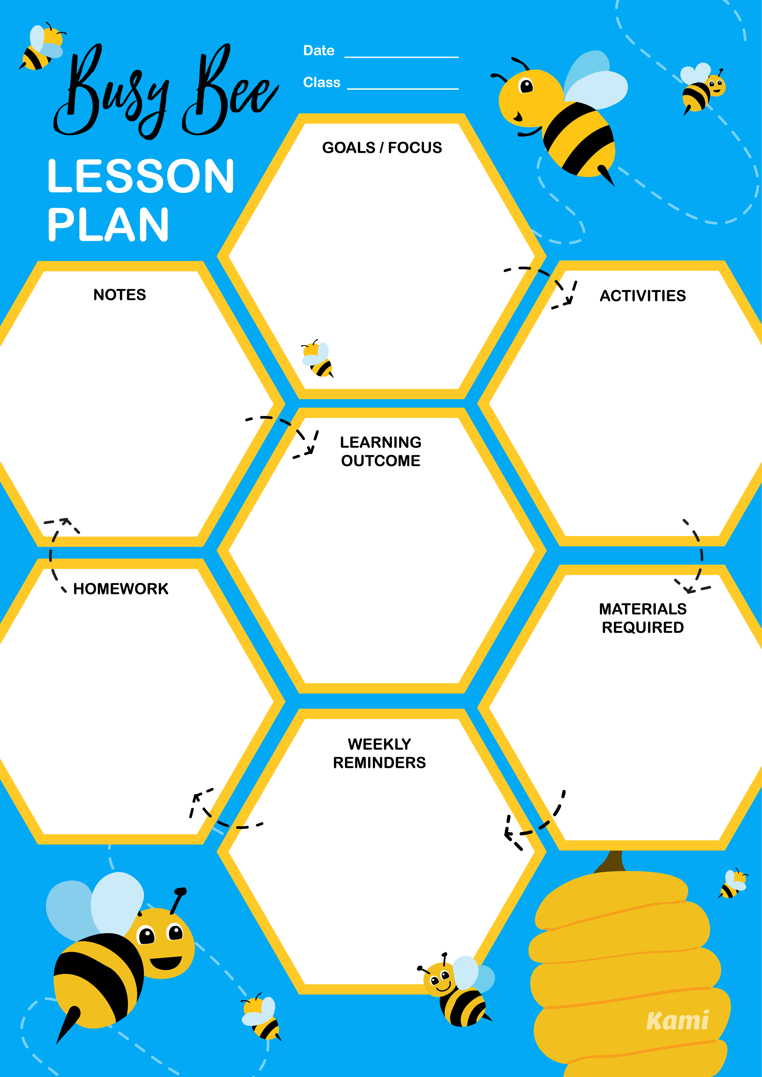 Daily Lesson Plan, Busy Bee for Teachers, Perfect for grades 1st, 2nd,  3rd, 4th, 5th, Other Classroom Resources