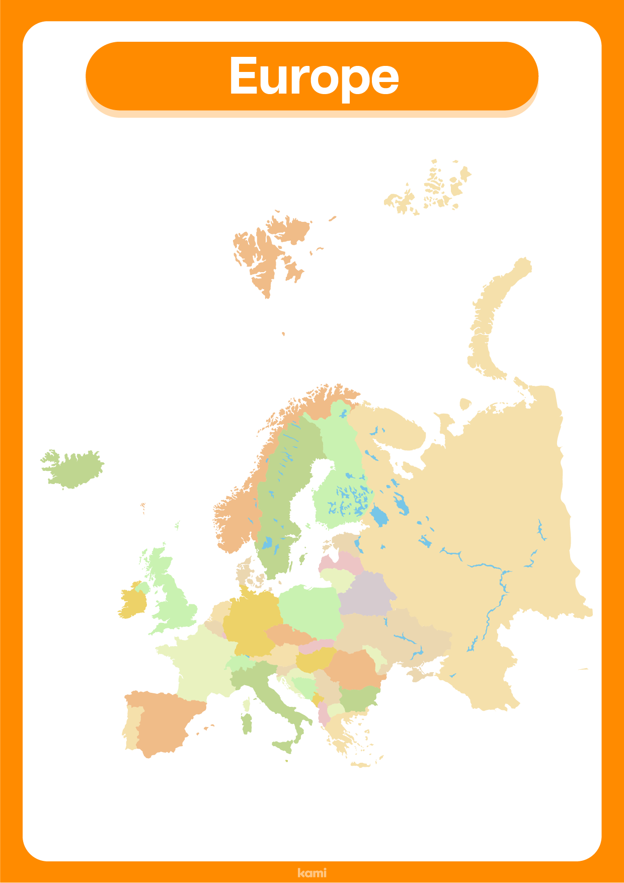 europe blank world map