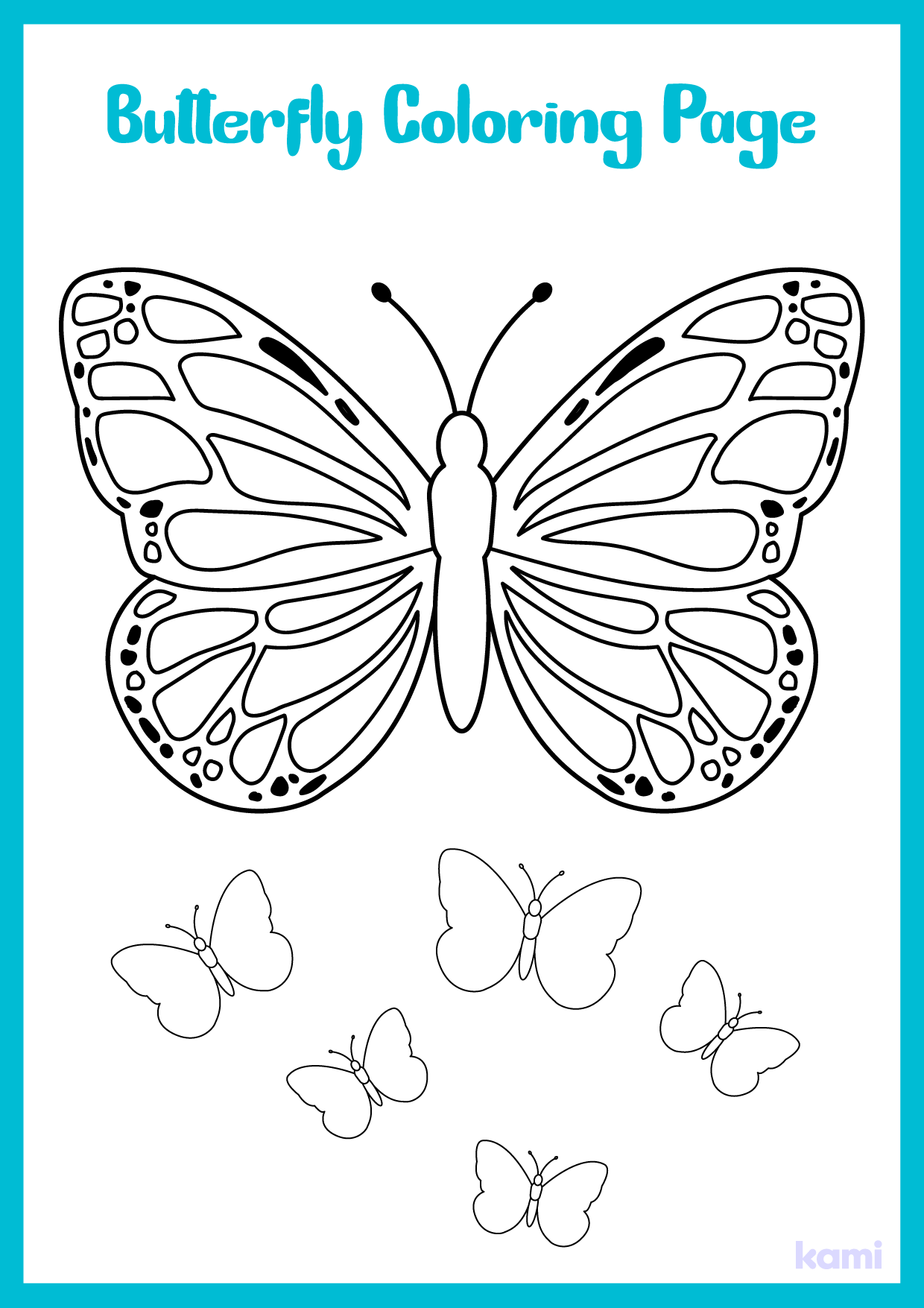 butterfly black and white coloring page