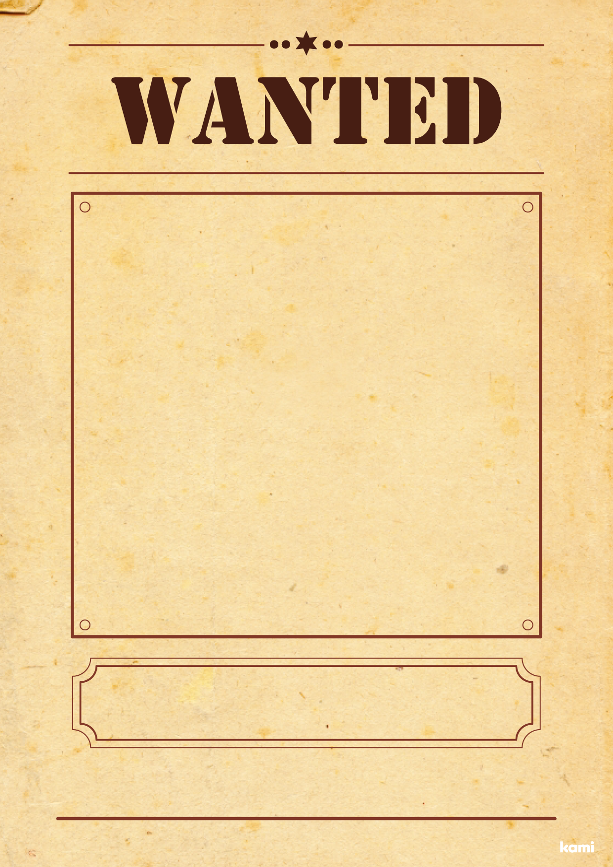 blank wanted poster template