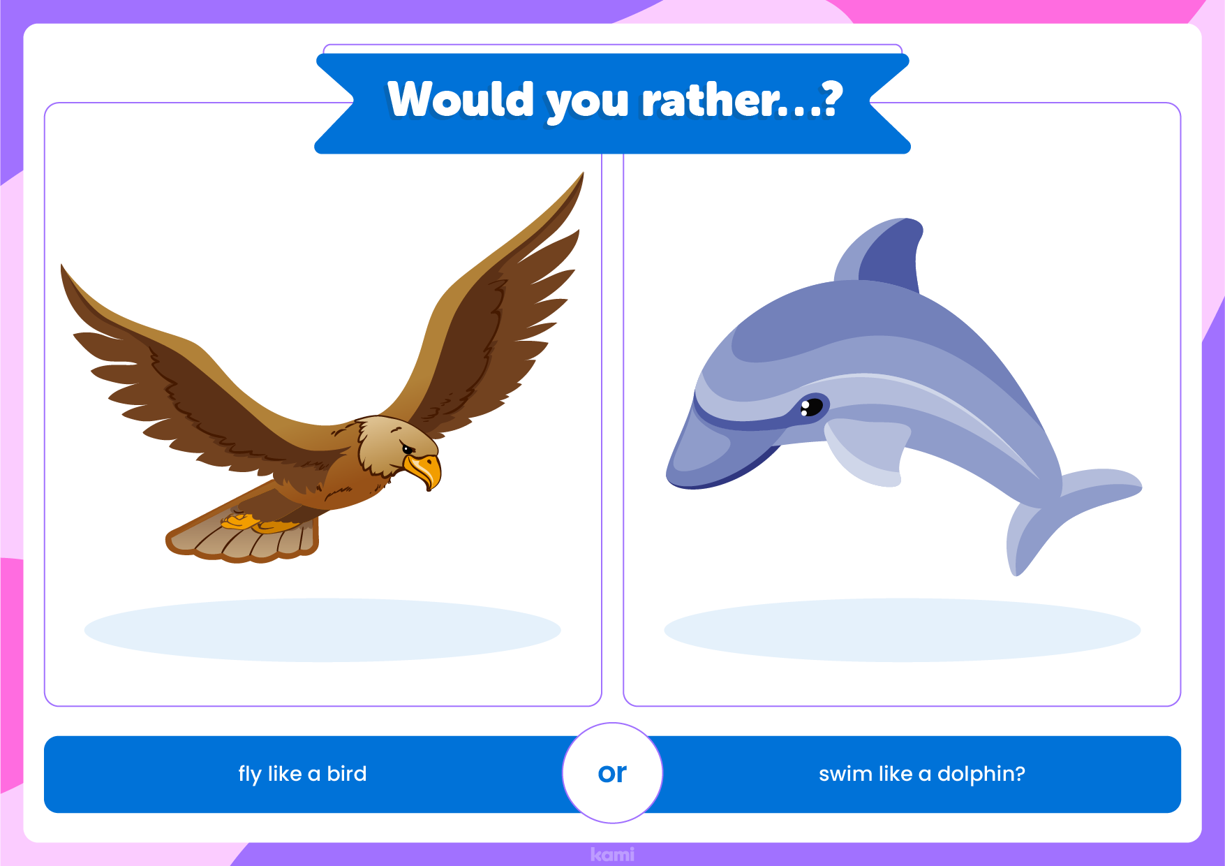 A would you rather template for icebreaker activities with a fun design.