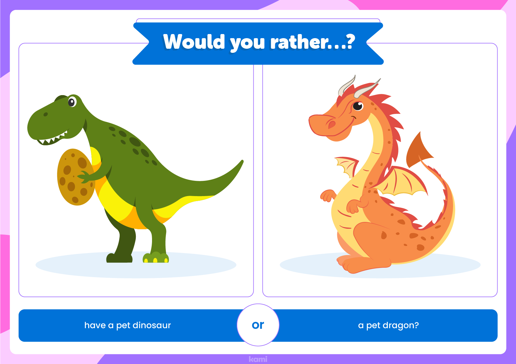 A ice breaker for back to school with a would you rather activity.