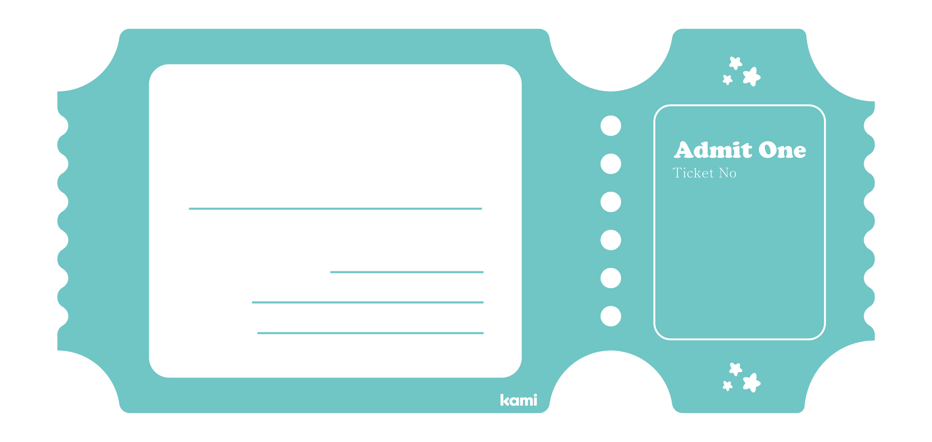 Movie Ticket Template Blank for Teachers Perfect for grades 1st