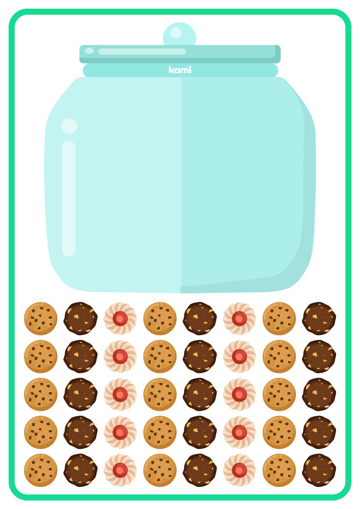 A reward chart for back to school with a cookie jar design.