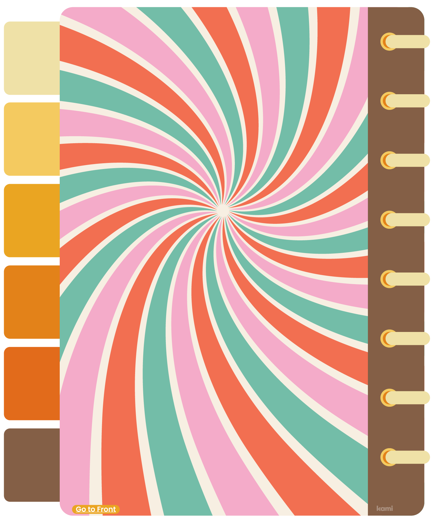 A digital notebook for students with a linked tabs design.