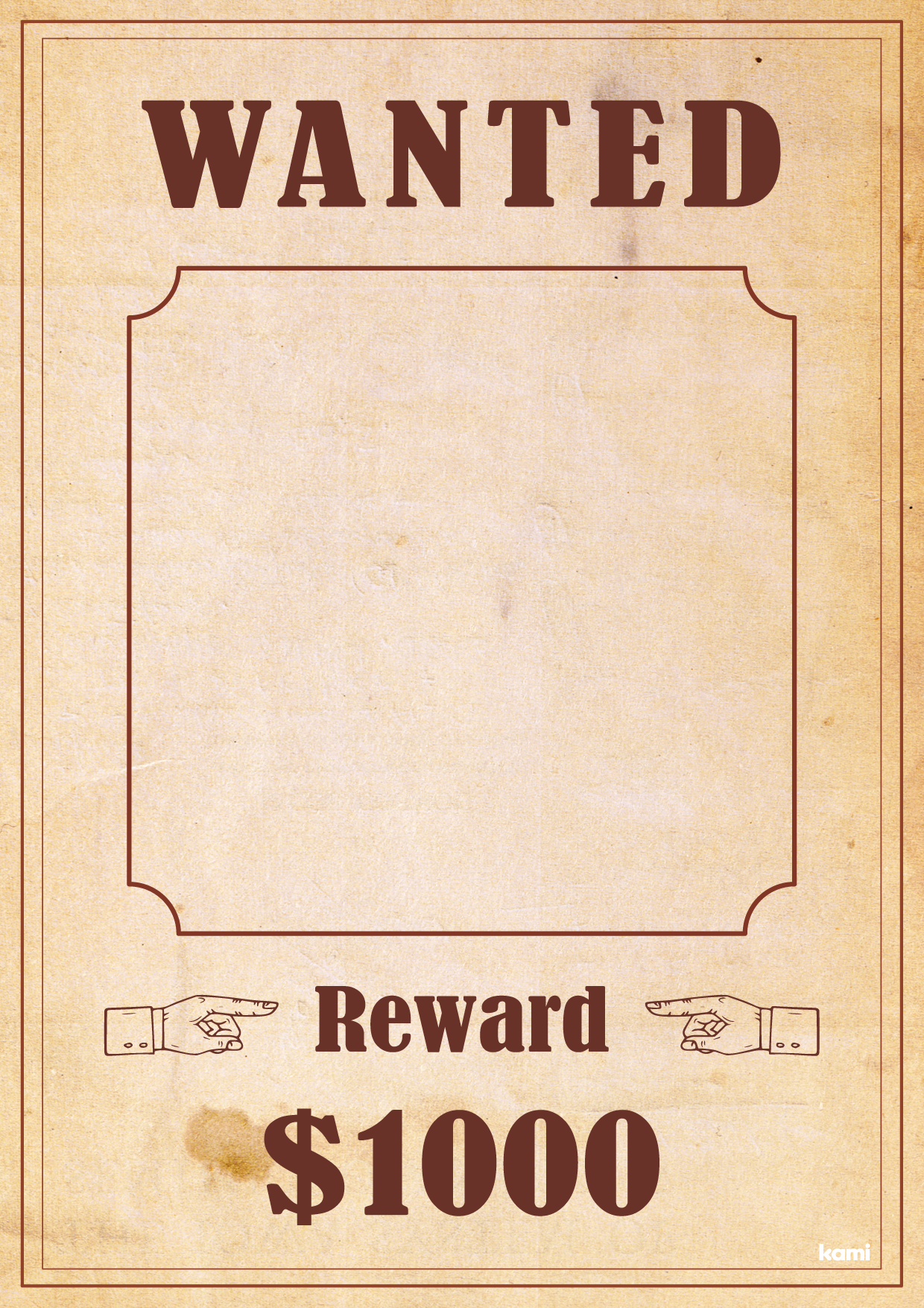 wanted reward poster template