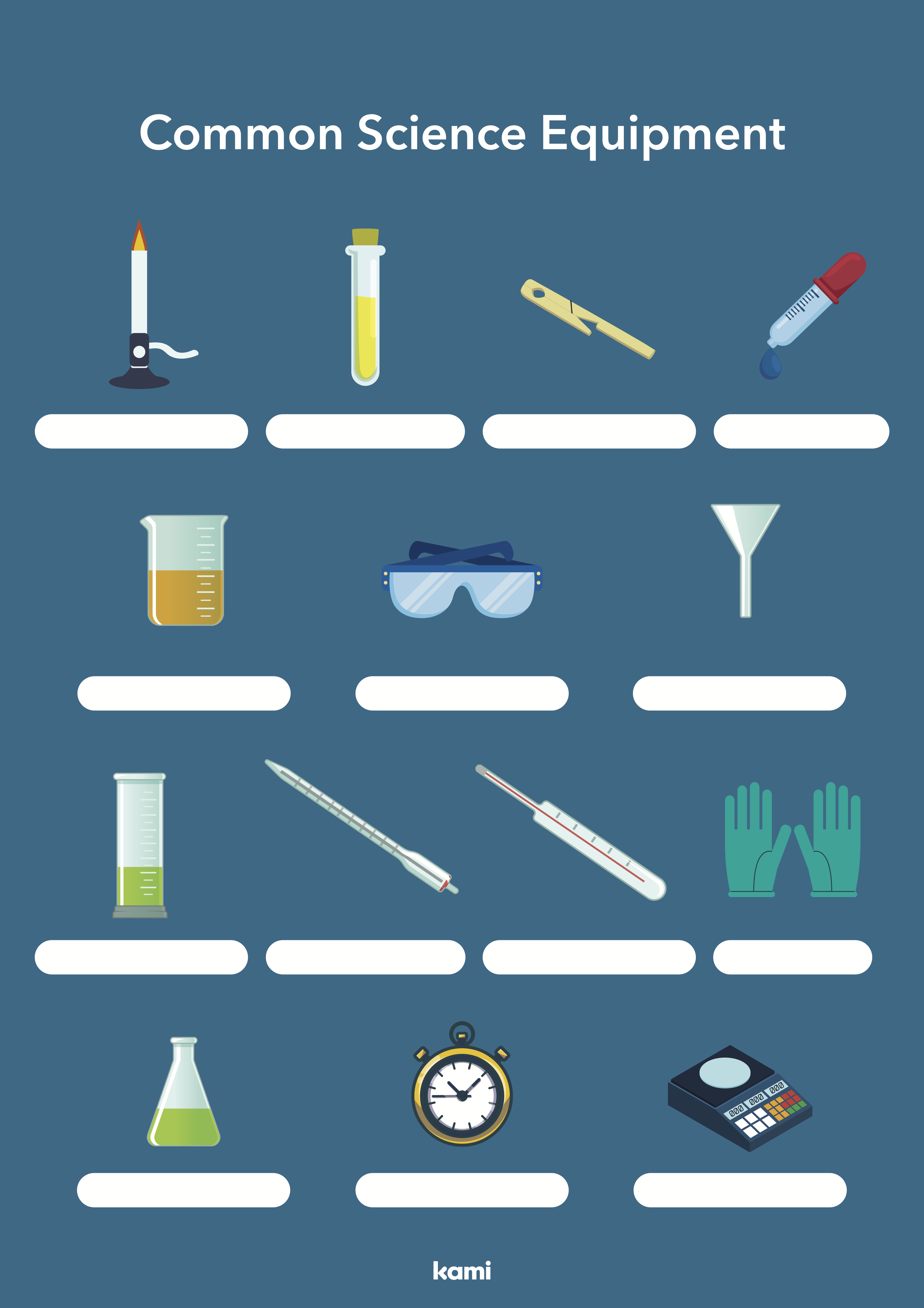 Common Science Equipment Poster Worksheet for Teachers | Perfect for ...