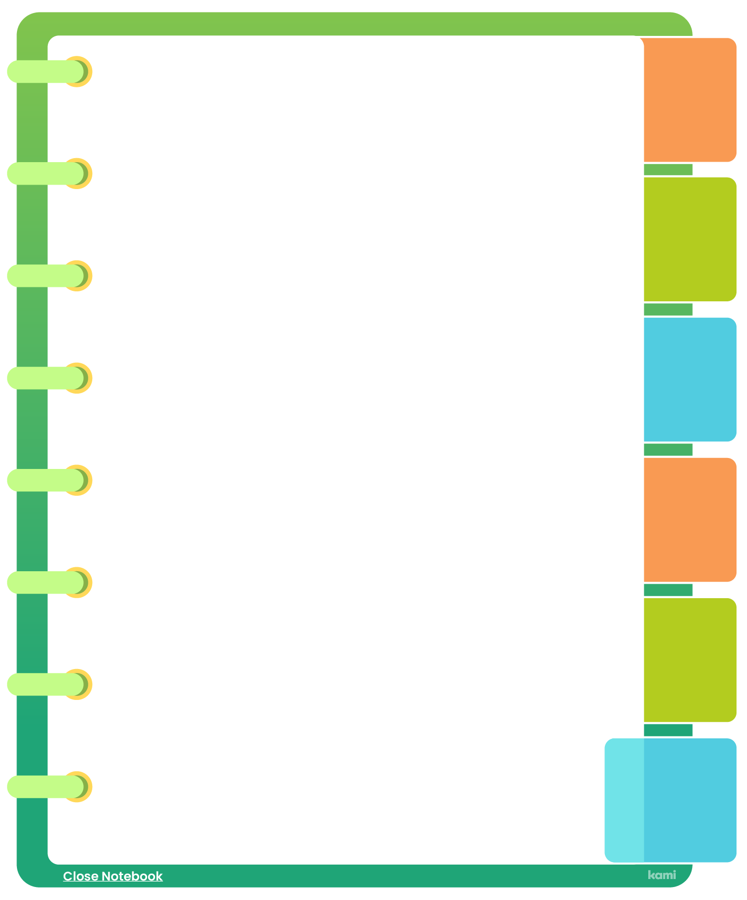 Digital Notebook | Green with Linked Tabs for Teachers | Perfect for ...