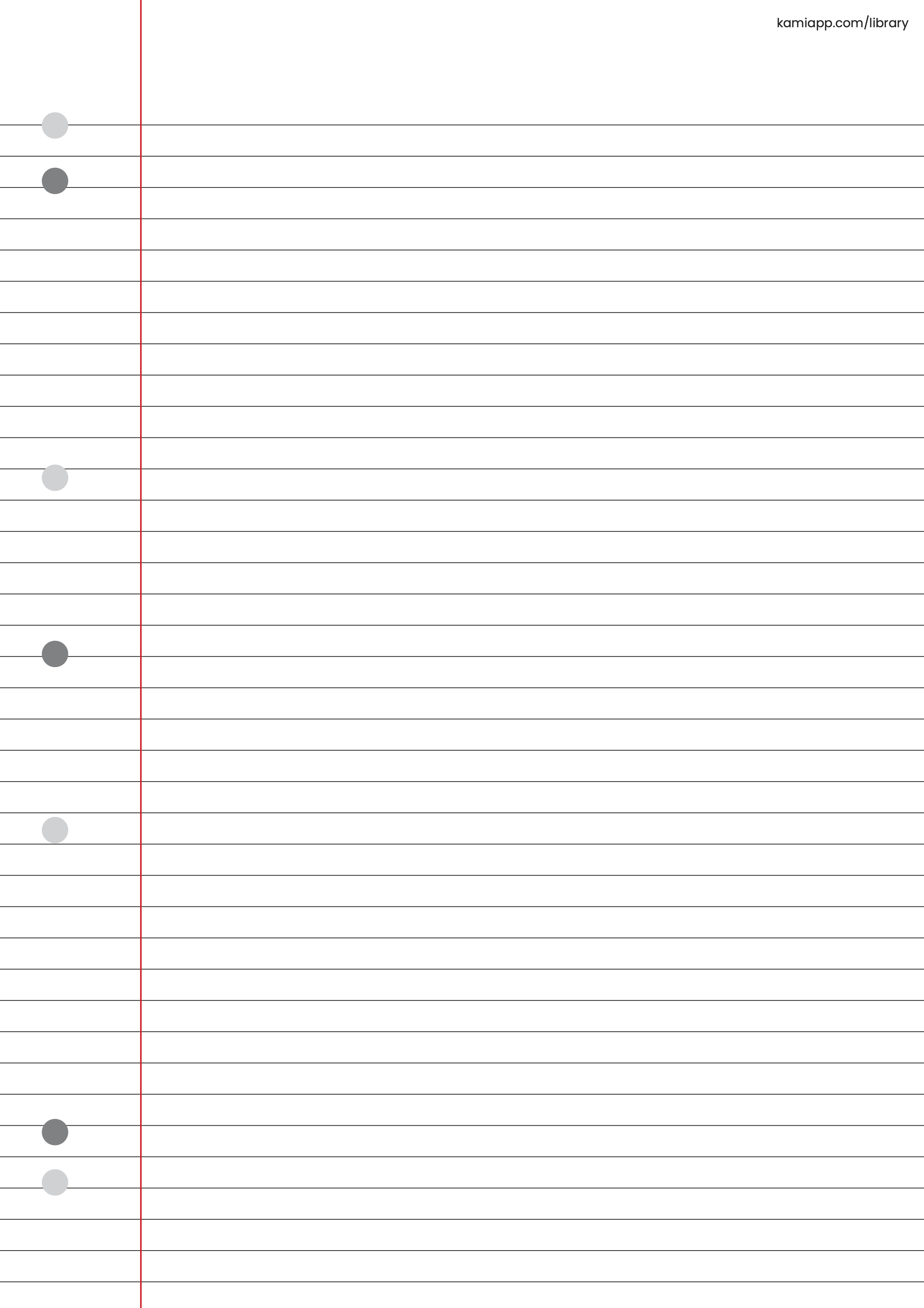 KAMIページ Notebook Paper for Teachers | Perfect for grades 10th, 11th