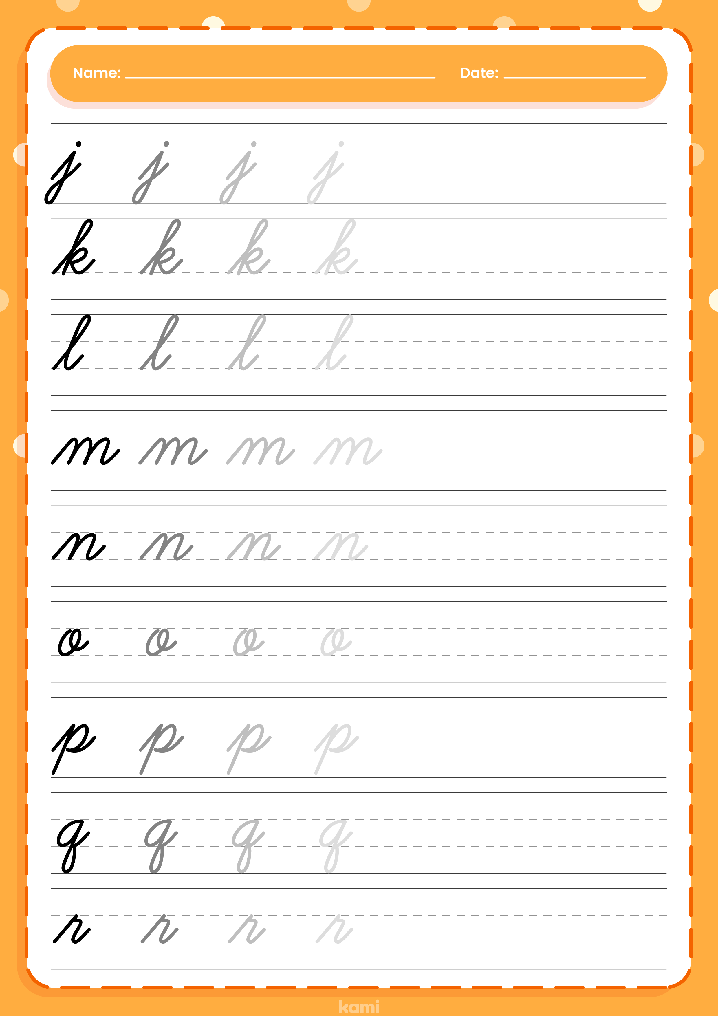 Cursive Handwriting Worksheet | Lowercase for Teachers | Perfect for ...