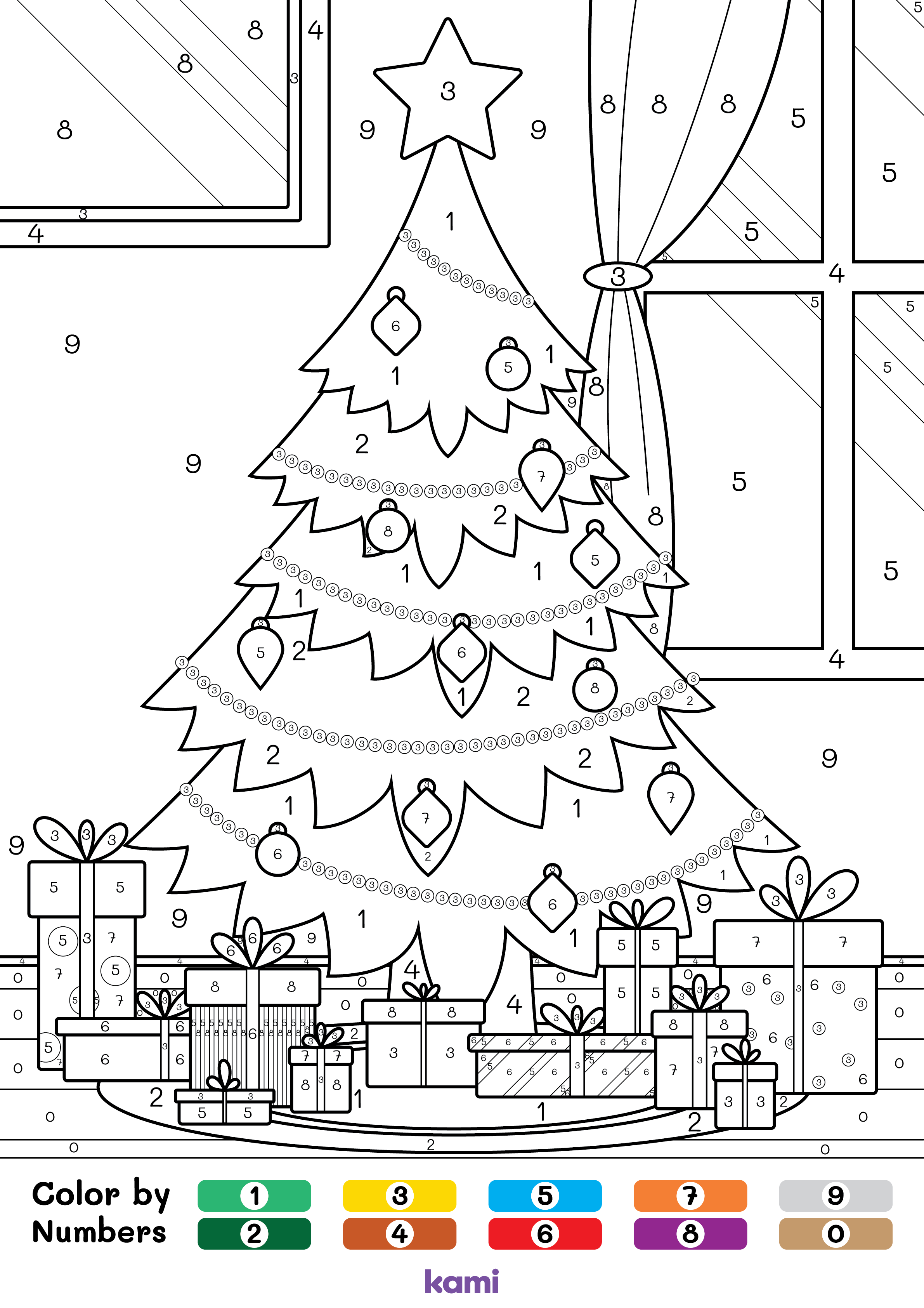 Christmas Color By Numbers Christmas Tree For Teachers Perfect For Grades 1st 2nd K Pre K
