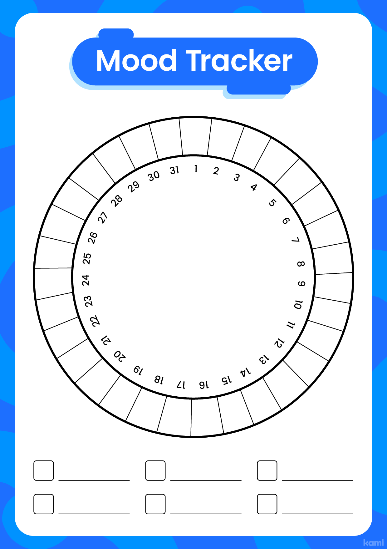 Mood Tracker | Color Wheel Blank for Teachers | Perfect for grades 10th ...