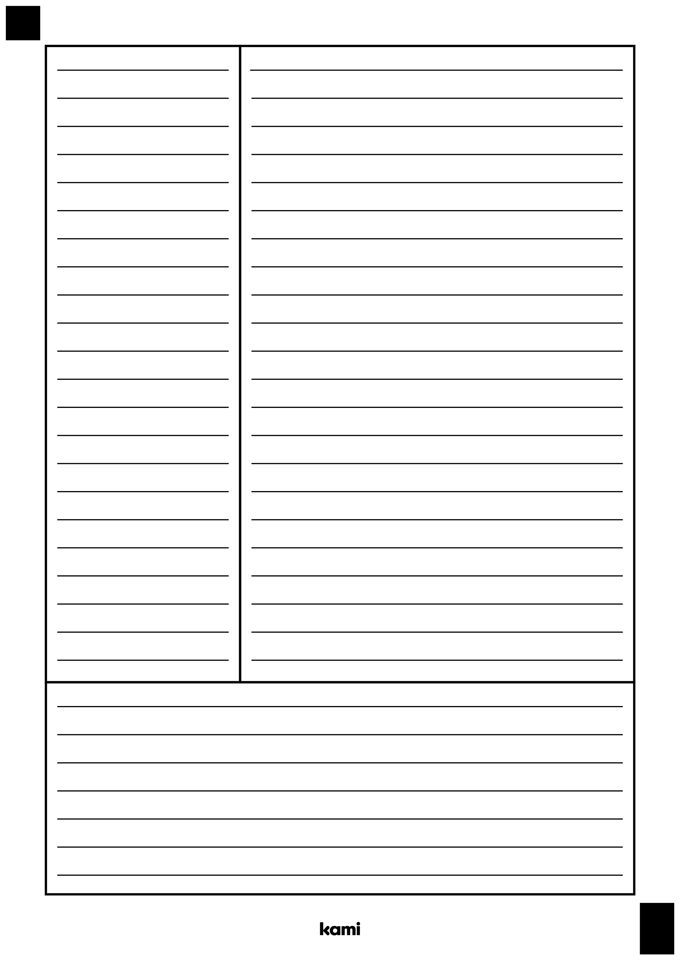 Cornell Notes Three Sections Lined Blank For Teachers Perfect For 