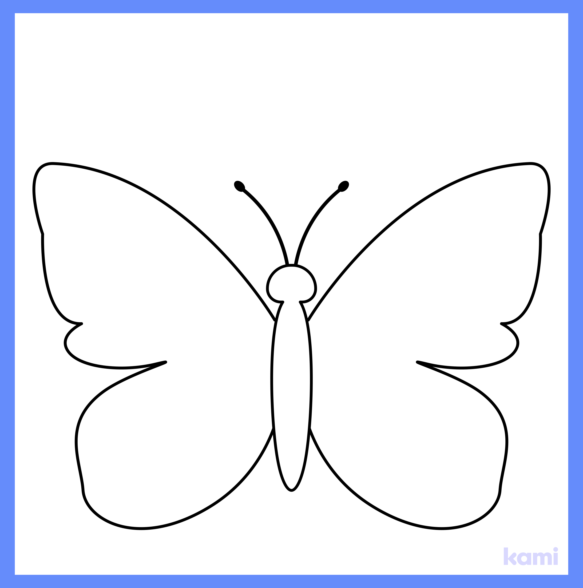 full page butterfly template