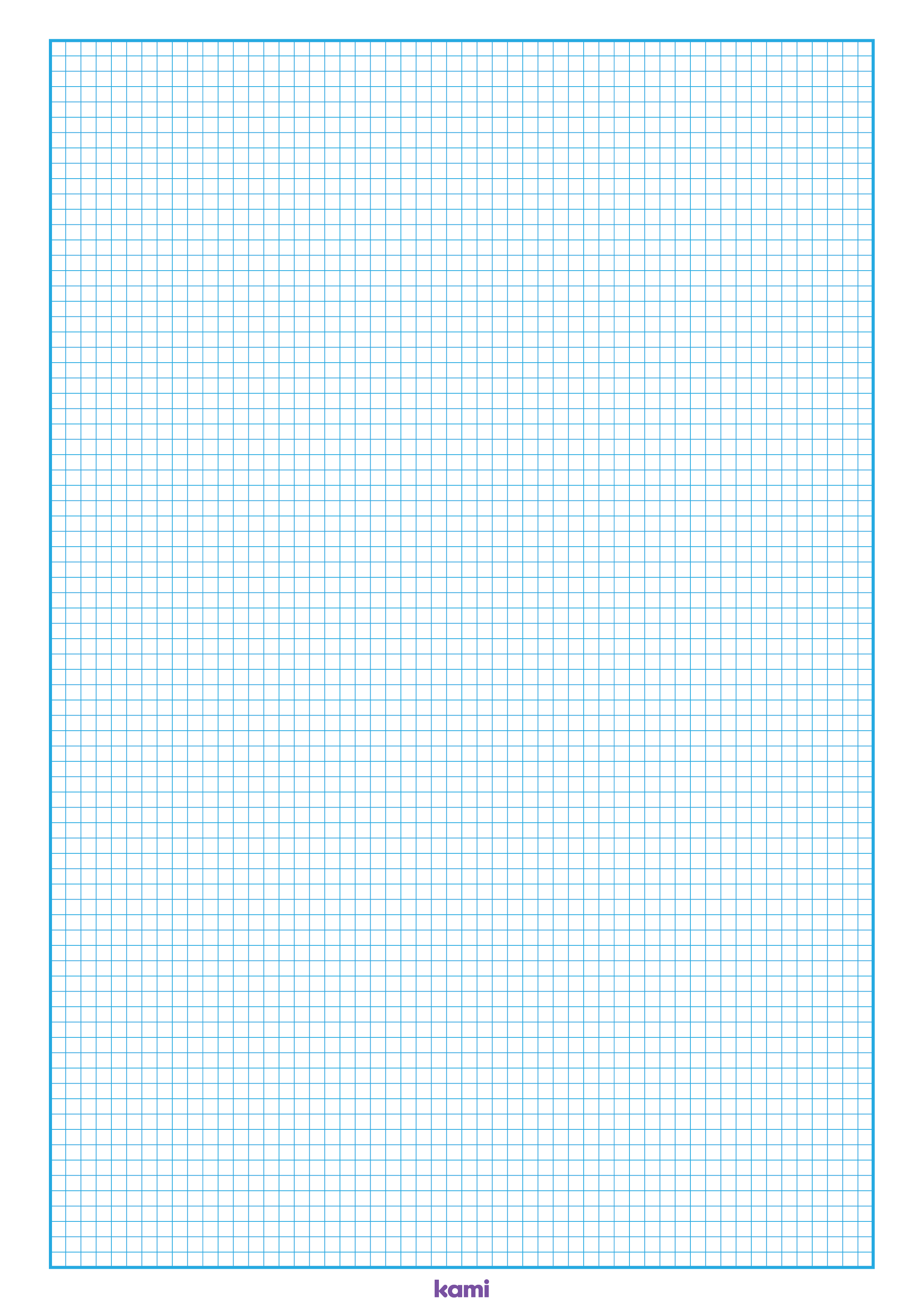 0.5 cm Grid Paper Printable Blue Template - Printable PDF