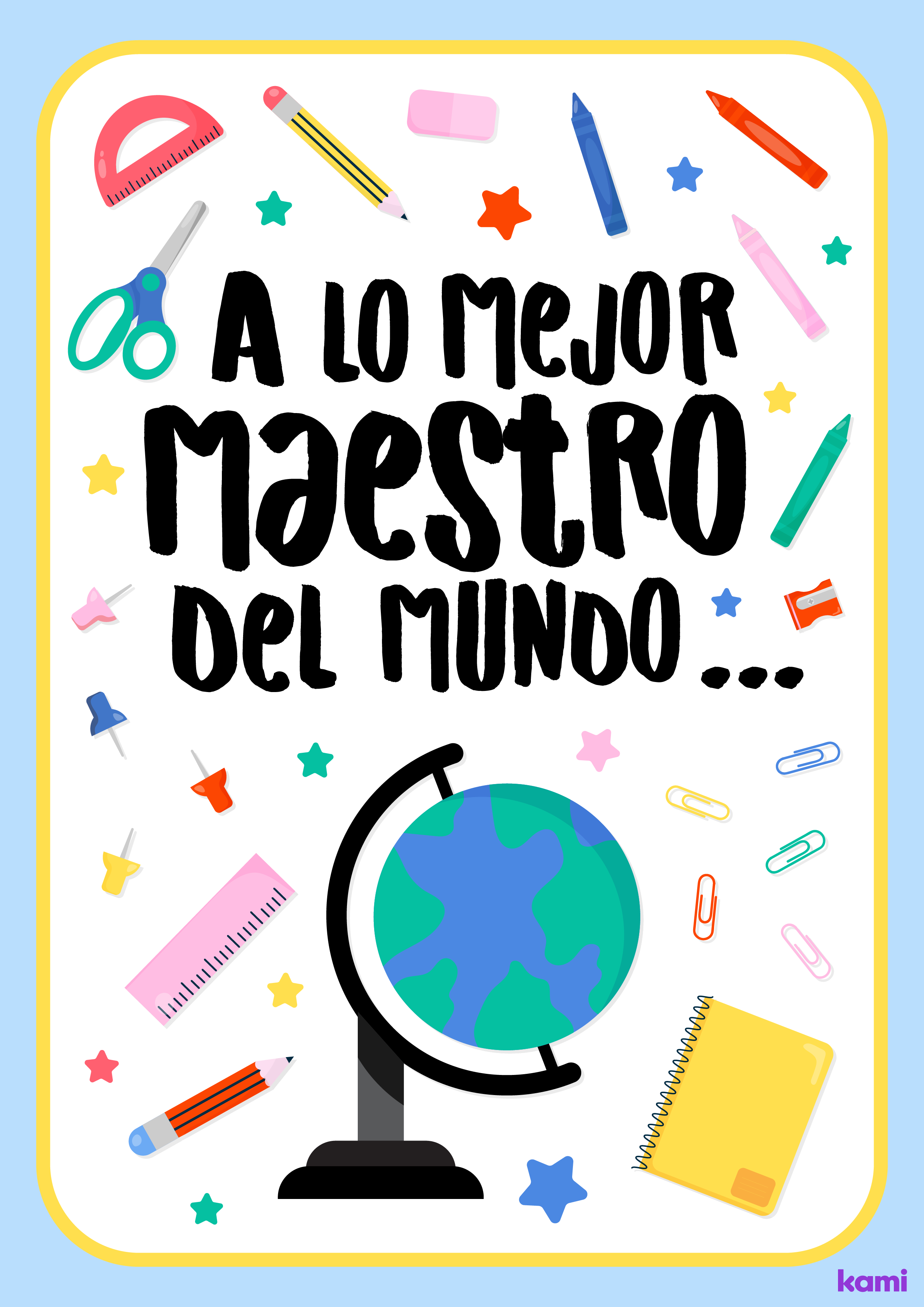 A Greeting Card for Teachers with a Spanish Translation