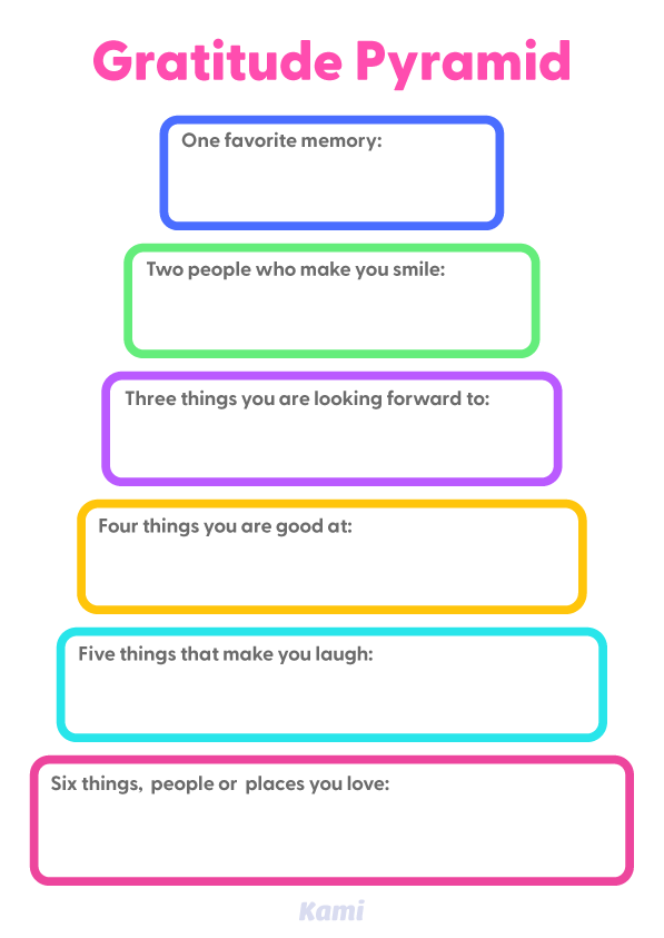 Gratitude Pyramid for Teachers | Perfect for grades 3rd, 4th, 5th | Other  Classroom Resources | Kami Library
