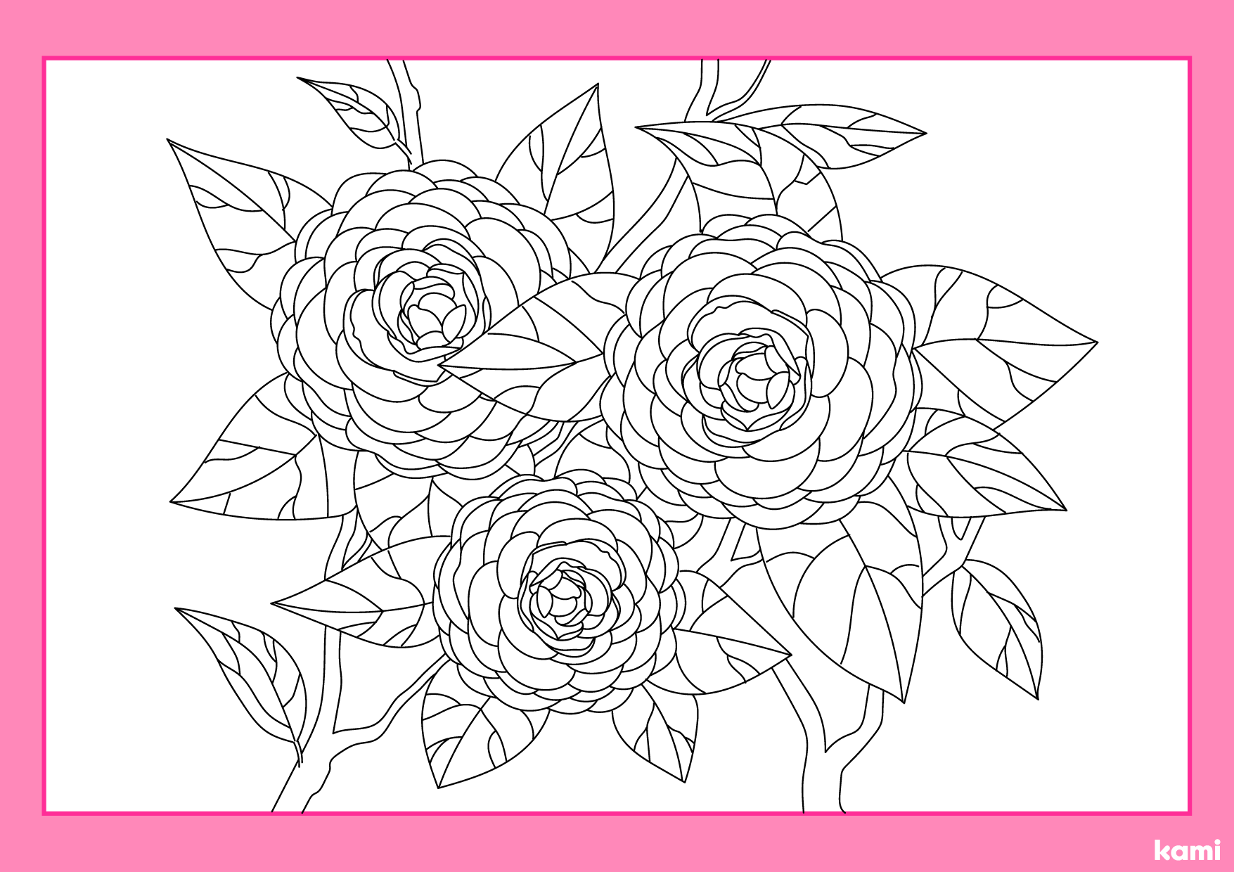 spring flower coloring page
