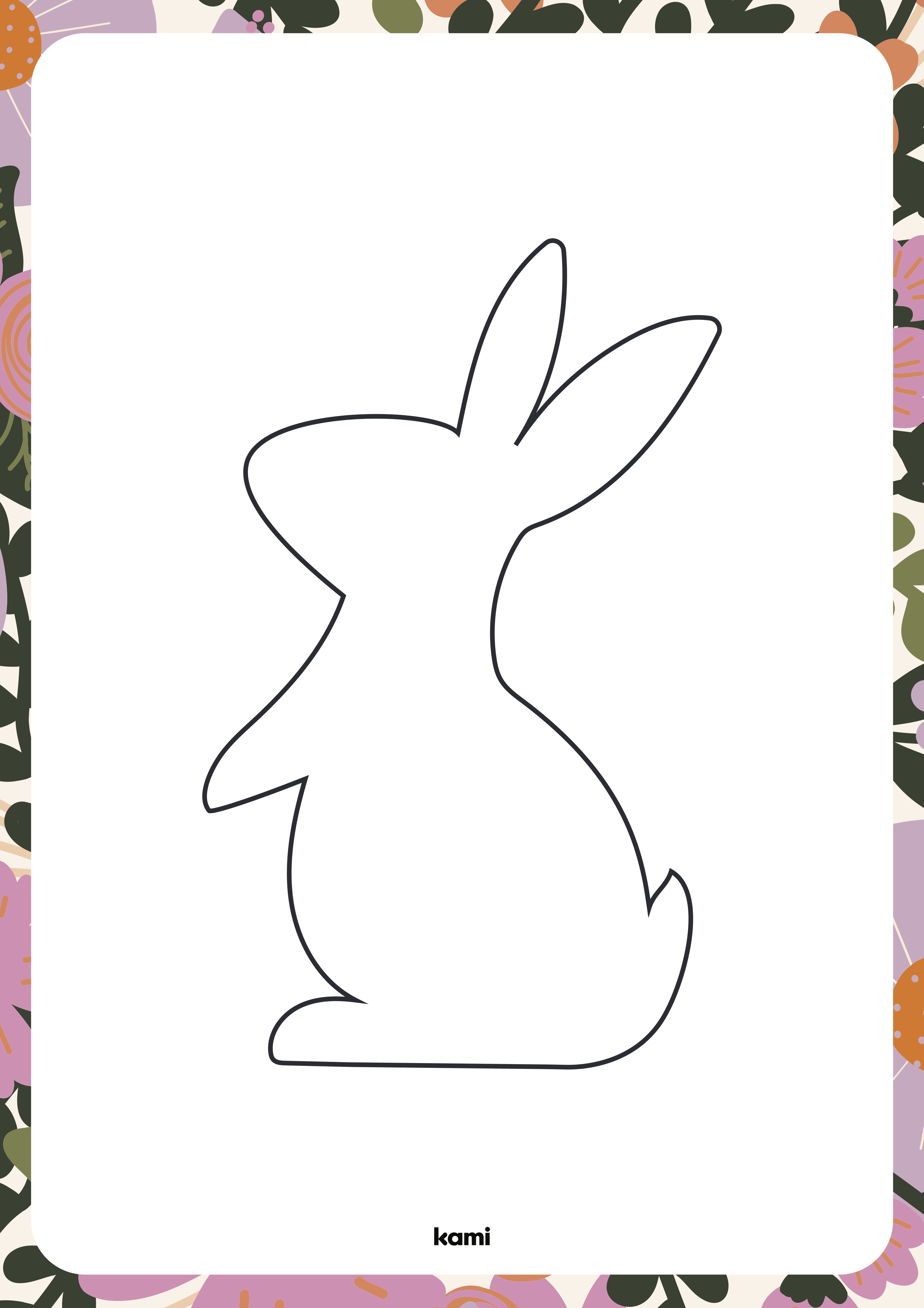 Standing Easter Bunny Outline for Teachers Perfect for grades 1st