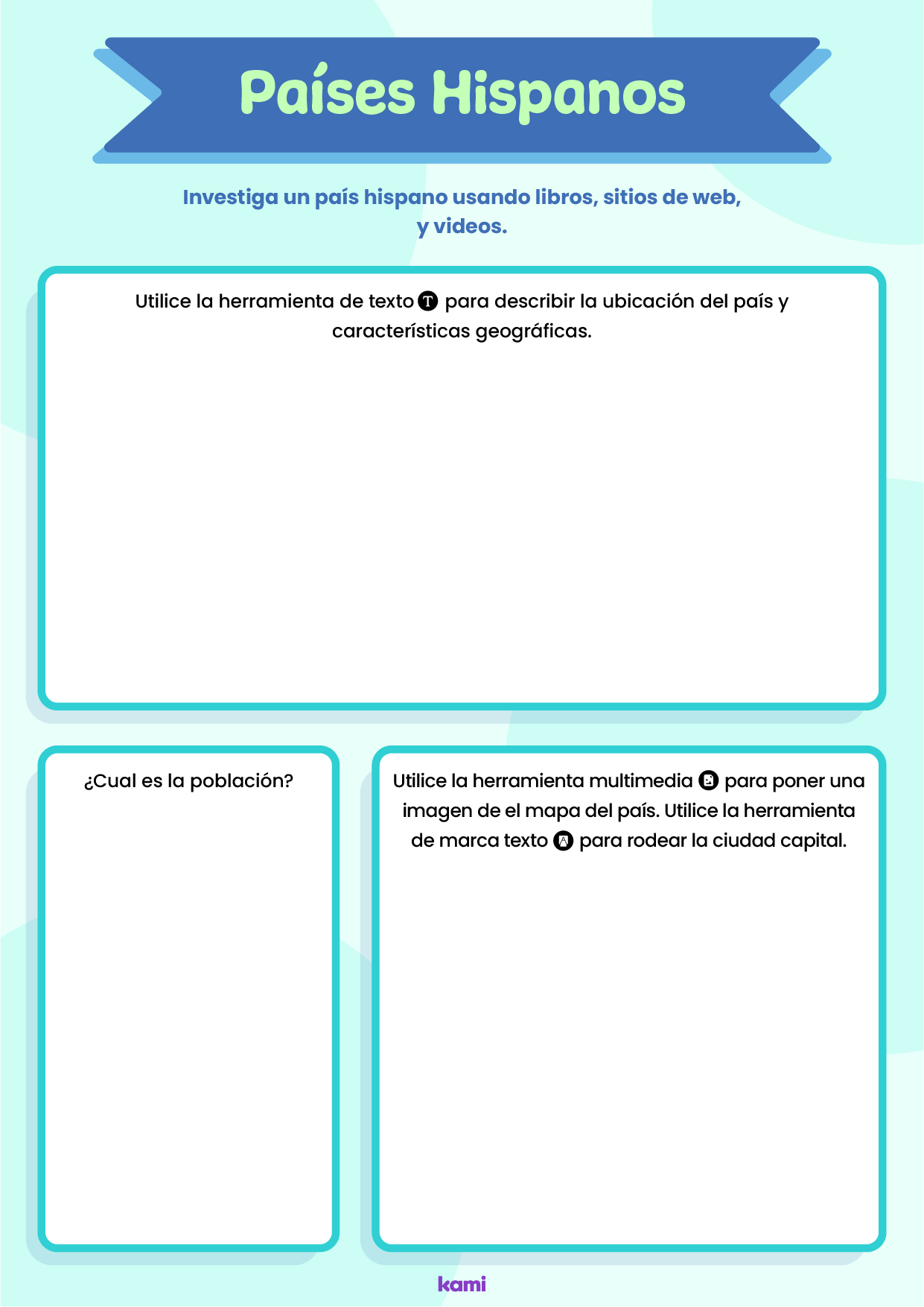A worksheet for Hispanic Heritage month with a translated Spanish version.